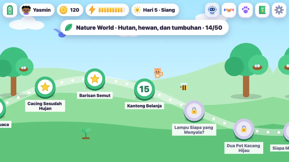Peta Nature World dengan 50 level